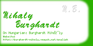 mihaly burghardt business card